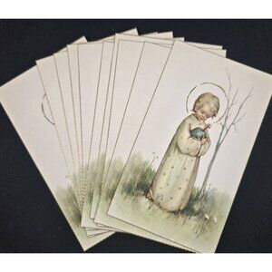 Boy Jesus Vintage 1960s Children's Holy Prayer Cards Lot 25pc NOS